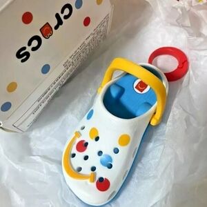 2024 McDONALD'S X CROCS HAPPY MEAL Mini Crocs #1 Key Chain 'COLORFUL DOTS'